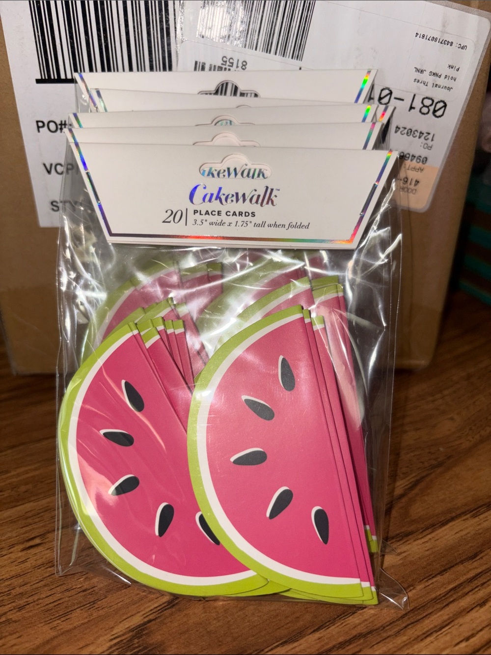 5 packs Watermelon Place Cards - Pink (20 Count)